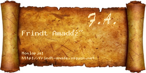 Frindt Amadé névjegykártya